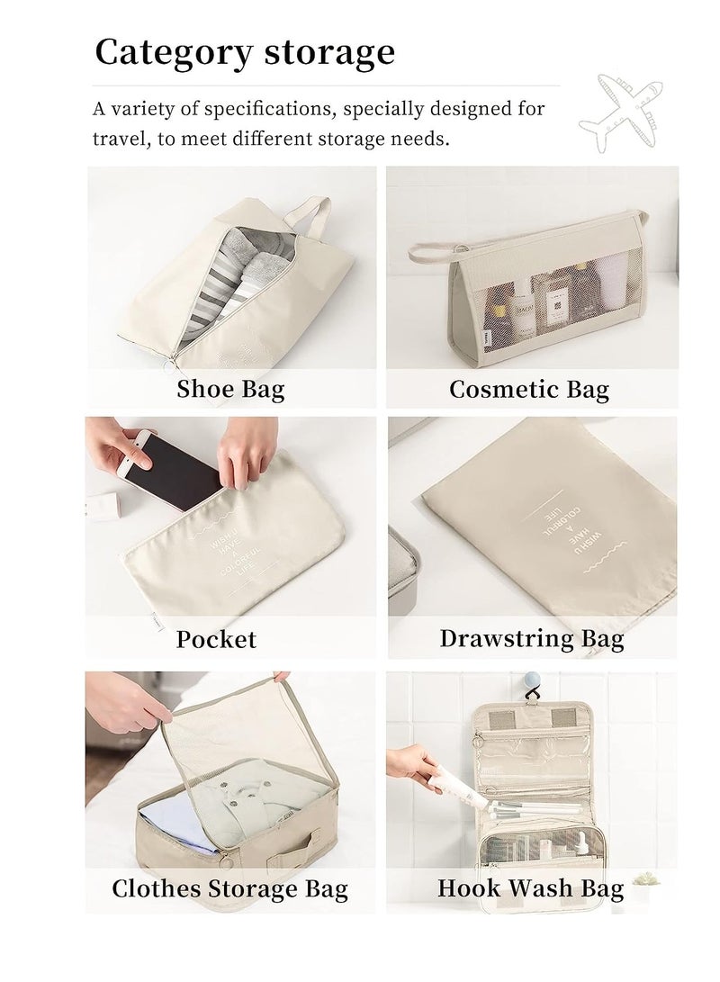 MIXDE 10Pcs Packing Cubes Luggage Packing Organizers for Travel Accessories, Travel Bags Organizer for Luggage, Suitcase Organizer Bags Set, Travel Essentials Luggage Organizer Bags - Image 2