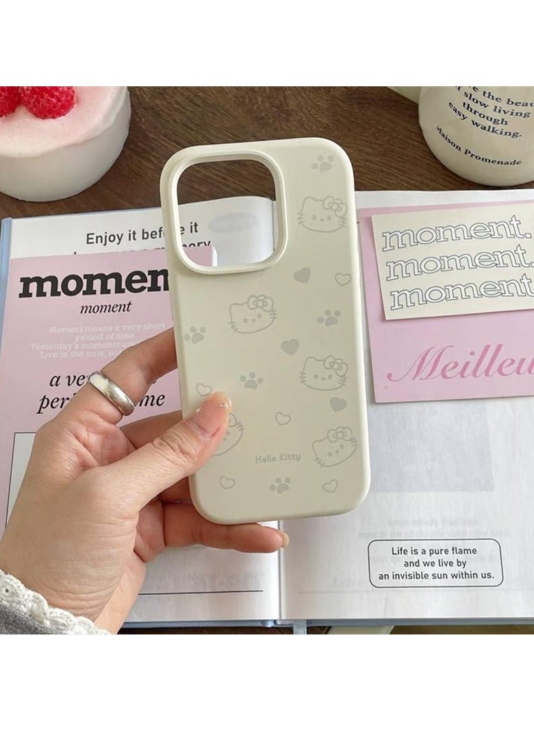 NIBEMINENT Love Paws Protective TPU Case Cover For iPhone 16 Pro Max, White