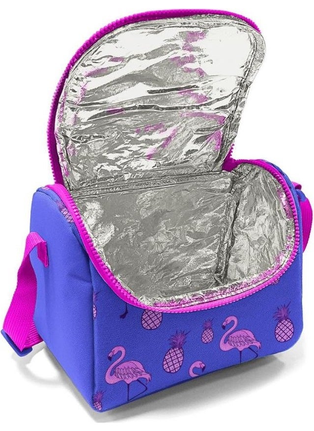 CORAL HIGH Kids Pink Lavender Flamingo Patterned Thermo Lunchbox 11805  - Image 4