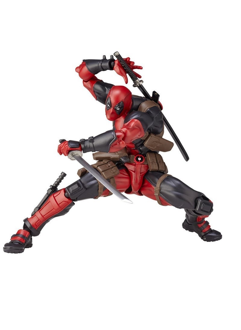 Yamaguchi type, Deadpool, movable joints, exchangeable face boxed figure model ornament, suitable for giving fans and friends birthday gifts (16cm) - Image 3