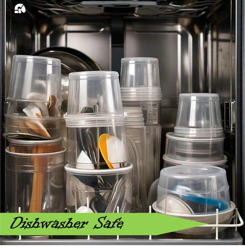 Mr. Miracle Mr Miracle Deli Containers with Lids - 24 Pack of 16 oz Clear Airtight Reusable Plastic Food and Multi-Purpose Containers - Microwave, Freezer, and Dishwasher Safe - Image 5