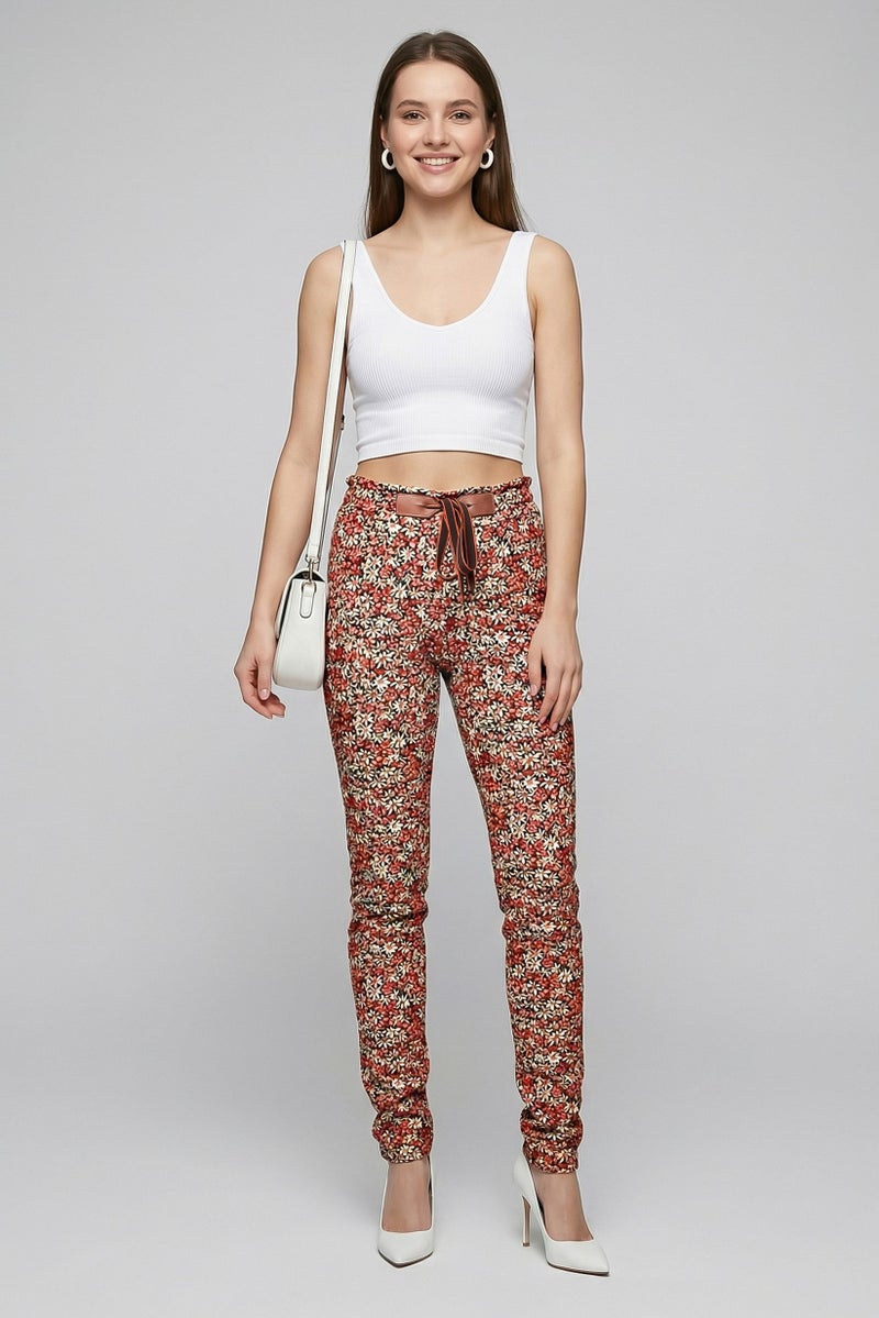 Harmont & Blaine Women Regular Fir Floral Print Straight Leg Pants, Multicolor - Image 2