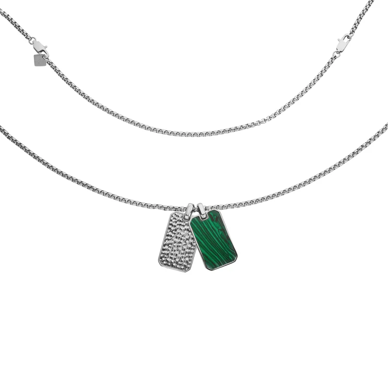 CERRUTI 1881 Monogram Silver Necklace For Men