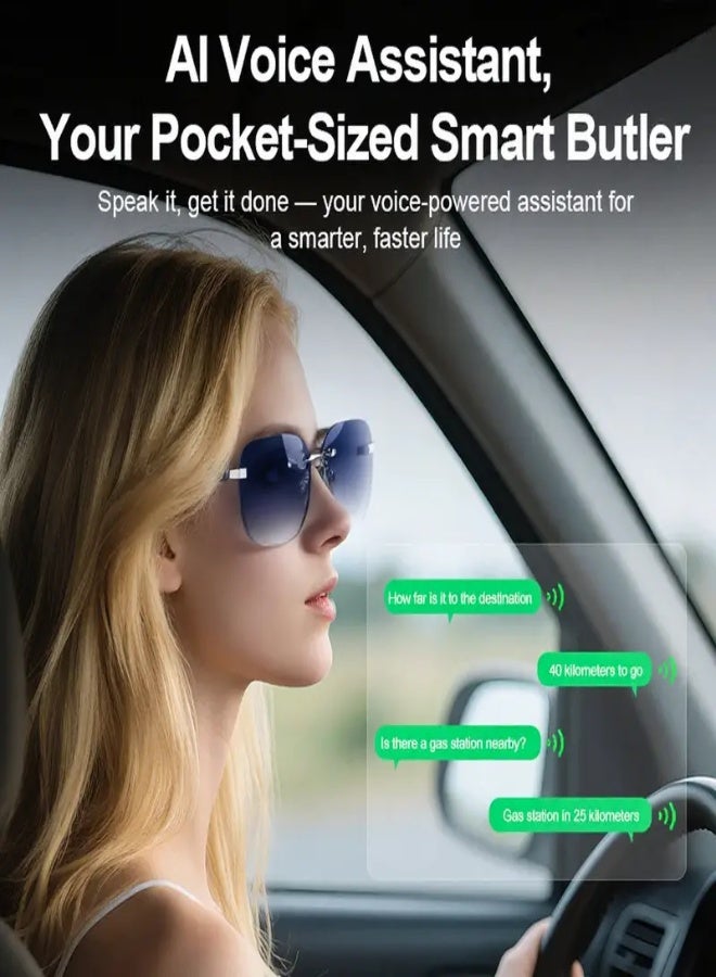 SG25 Smart Audio Glasses with Touch Control, Bluetooth Wireless Connection, Built-in Microphone, HD Sound Quality, Long Battery Life, Type-C Charging, for Music, Calls & Voice Assistant – Lightweight Stylish Frames , Gradiant Brown Lens - Image 3