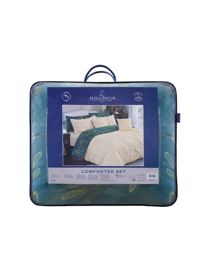 ELEGA DECOR Bedding Comforter Set 10-Piece Digital Print Quilted | King Size 240x260 cm | Soft Microfiber Fabric | Stylish & Cozy Bed Set - Image 2