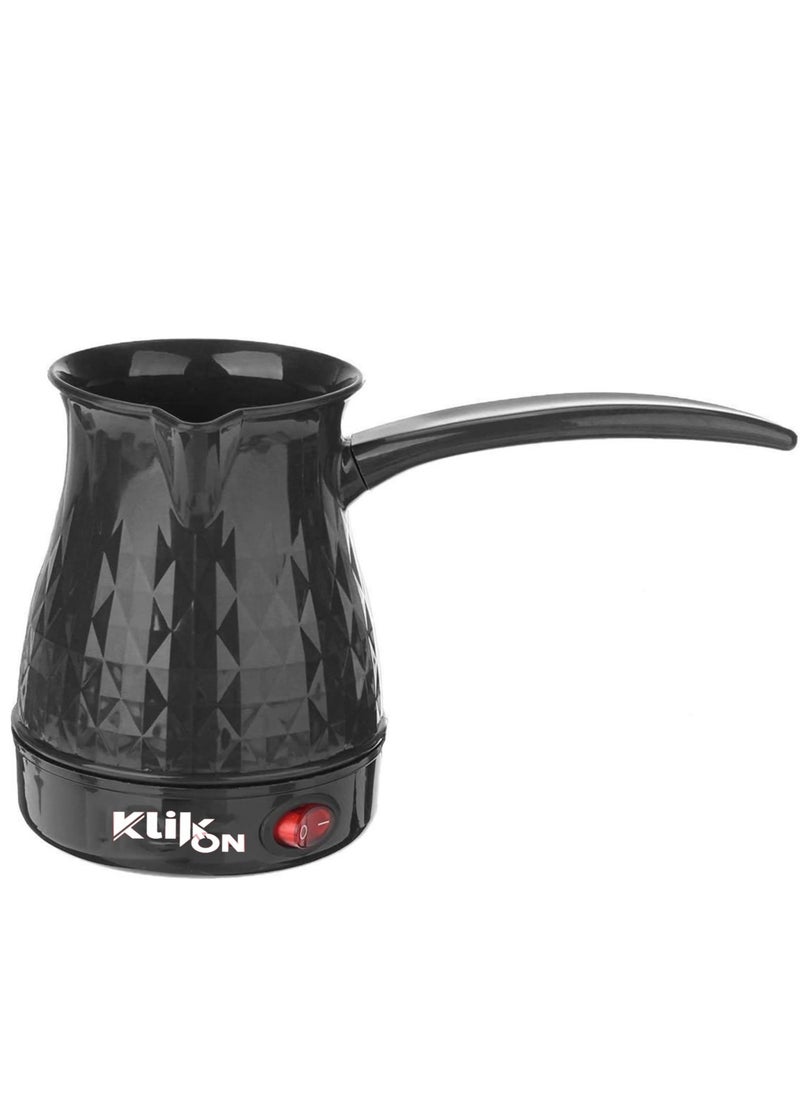 KLIKON Portable Turkish Coffee Maker Pot 500 ML Black 600W KTCM-412  - Image 2