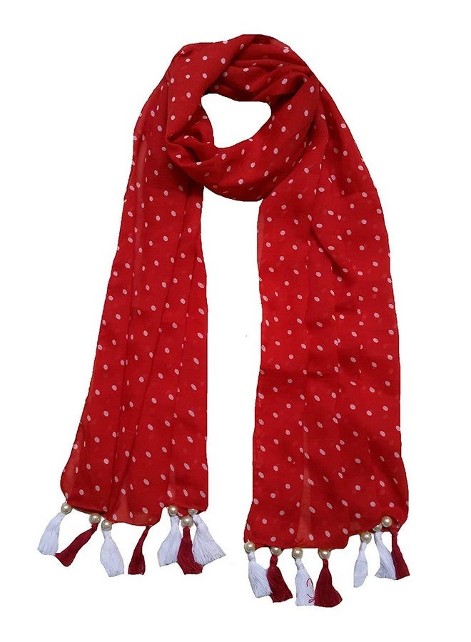 V3E شالات مطبوعة V3E للبنات والسيدات والنساء خفيفة الوزن وناعمة من قماش بولي قطن (متعدد الألوان، S01-(عبوة من 3)) - Image 2