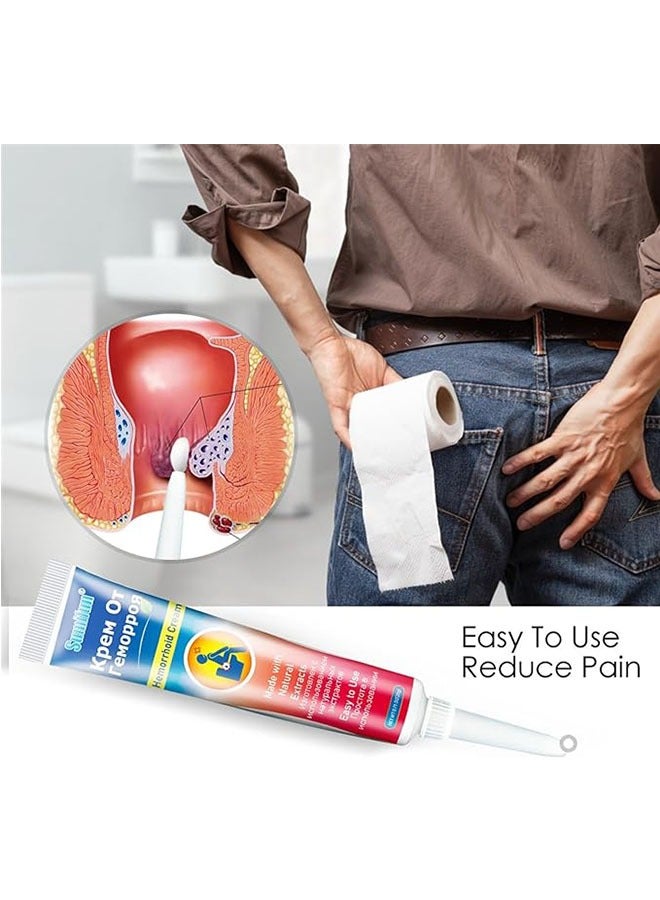 Sumifun Natural Herbal Hemorrhoid Cream 20g, Fast Relief Hemorrhoid Cream, Soothing Spray, Internal and External Hemorrhoids Treatment Cream, Hemorrhoid and Fissure Ointment - Image 5