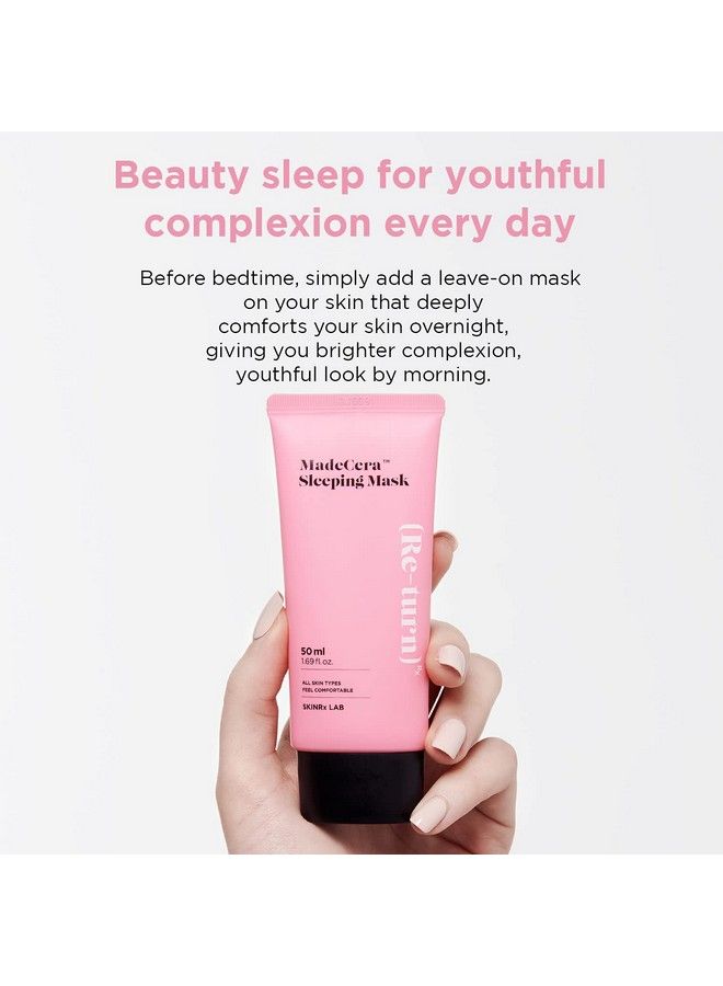 BEISIKS Skinrxlab Made Cera Sleeping Mask 50Ml (1.69 Fl.Oz.) Moisturizing And Relaxing Face Overnight Mask Cream With Ceramide Cica And Rosemary Extract Night Sleep Mask For Brighten Dull And Flaky Skin  - Image 4