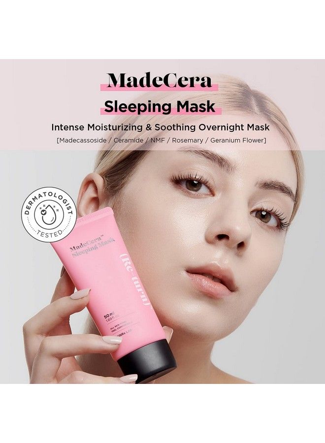 BEISIKS Skinrxlab Made Cera Sleeping Mask 50Ml (1.69 Fl.Oz.) Moisturizing And Relaxing Face Overnight Mask Cream With Ceramide Cica And Rosemary Extract Night Sleep Mask For Brighten Dull And Flaky Skin  - Image 3