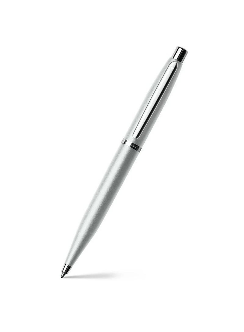 SHEAFFER VFM Ballpoint Pen Silver Barrel With A6 Size Black Notebook - Image 3