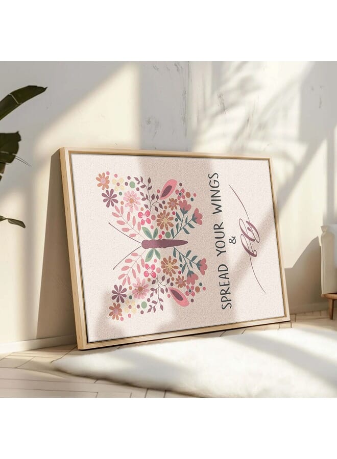 Home Gallery Abstract Framed Portrait Of Spread Your Wings And Fly Wall Art - Image 1