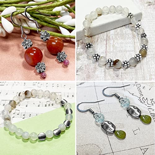 Heather's CF Tibetan Silver Spacer Beads - 240pcs Set for Adults' Jewelry Making - Flat, Small Seed Beads for Necklaces, Earrings & Bracelets - Image 4