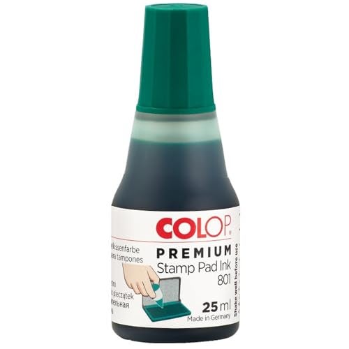 COLOP Non-Toxic, Water Based 801 Premium Ink (Green, 25 ml) - Image 1