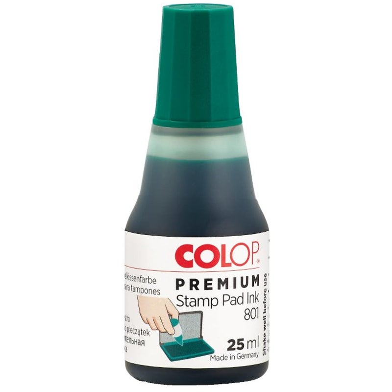 COLOP Non-Toxic, Water Based 801 Premium Ink (Green, 25 ml) - Image 5