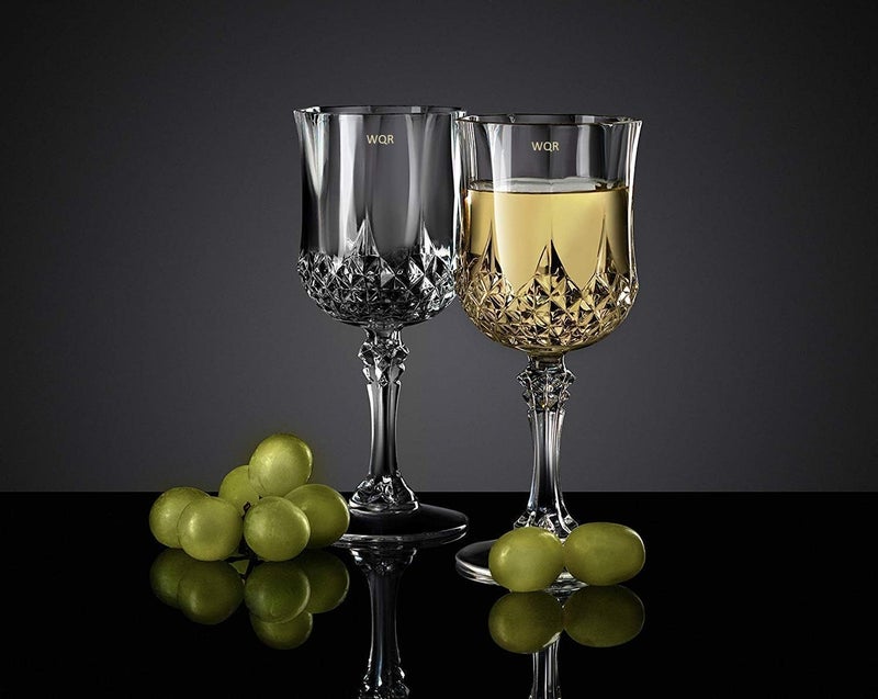 WQR Crystal Wine Glasses 230 ML NonLead Crystal Clear Ideal for White or Red Wine Glass Set of 2 - Image 1