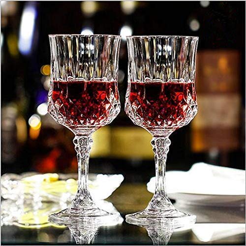 WQR Crystal Wine Glasses 230 ML NonLead Crystal Clear Ideal for White or Red Wine Glass Set of 2 - Image 2