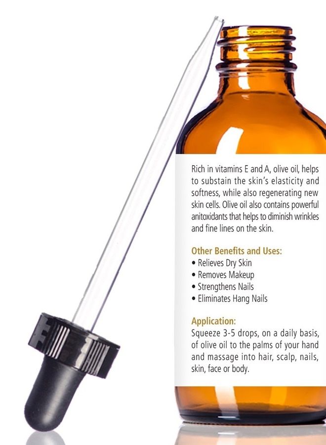 Renewalize Certified Organic Olive Oil - Dry Skin Body and Hair Moisturizer | Unrefined Extra Virgin Cold Pressed | Hot Oil Treatment - Image 2