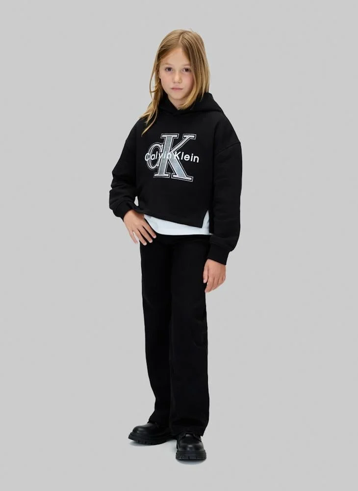 Calvin Klein Jeans  Youth Graphic Pullover Hoodie for Women | Best Price UAE