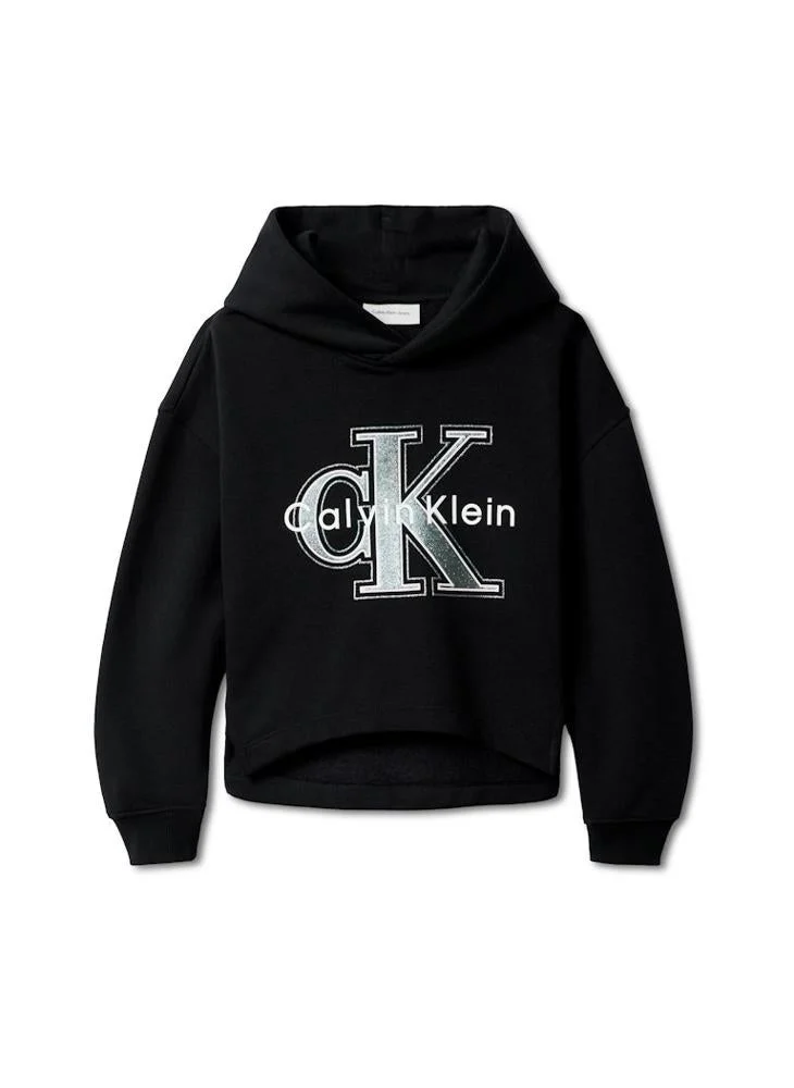 Calvin Klein Jeans  Youth Graphic Pullover Hoodie for Women | Best Price UAE