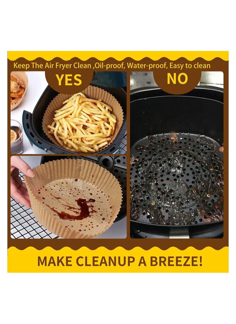 Haidue 200 Disposable Non Stick Parchment paper Plates for Air Fryer and Serving  - Image 2