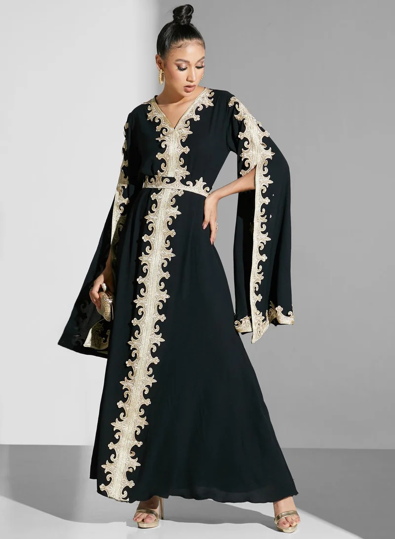 hayas closet Embroidered Moroccan Dress