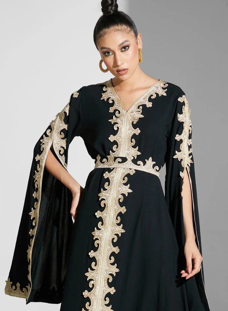 hayas closet Embroidered Moroccan Dress
