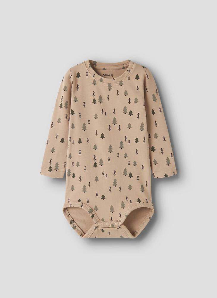 NAME IT Infant Printed Long Sleeve Bodysuit - Image 1