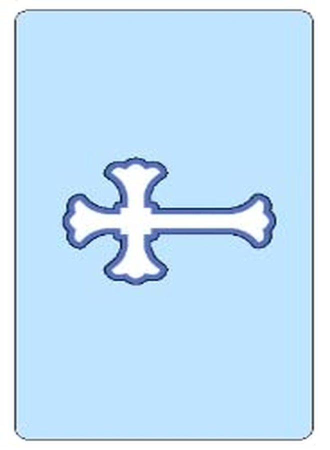 RokAPary 60 Blue Baptism Mini Candy Bar Wrapper, Miniatures Candy Bar Stickers Cross for Christening, Communion, Birthday or Baby Shower Decorations Theme, Made in USA, - Image 3