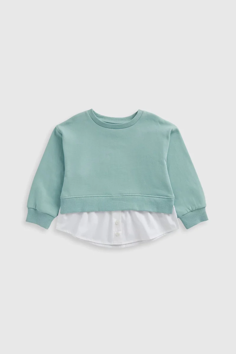 mothercare Mint Mock Shirt Sweat Top