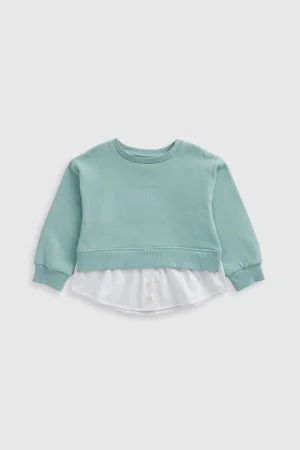 mothercare Mint Mock Shirt Sweat Top