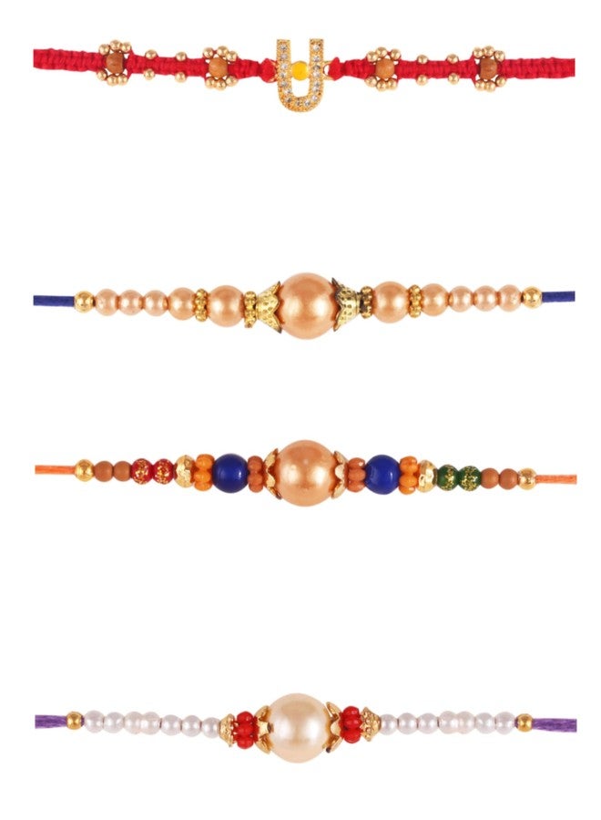 Vivavstri's Premium & Elegant Animated Cartoon Style Kids Rakhi (Combo Set Of 4) For Brother On Occassion Of Rakshabandhan-VIVA1226-1227-1218-1220RKG - Image 1
