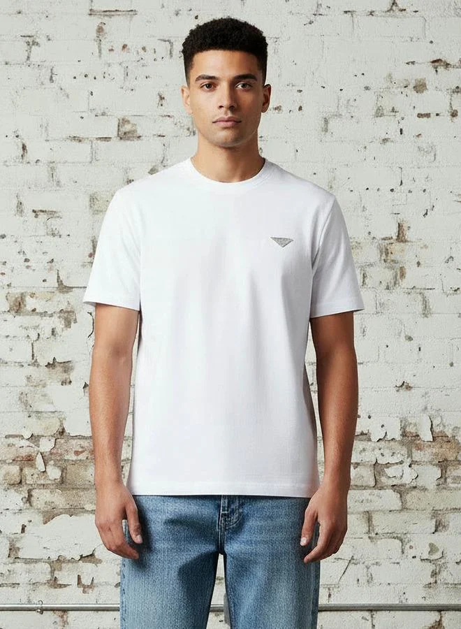 Lee Cooper Men Regular Fit Crew Neck Short Sleeves Applique T-shirt