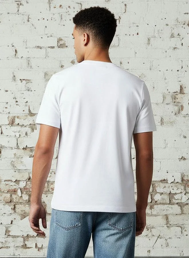 Lee Cooper  Lee Cooper Men Regular Fit Crew Neck Short Sleeves Applique T-shirt for Men | Best Price UAE