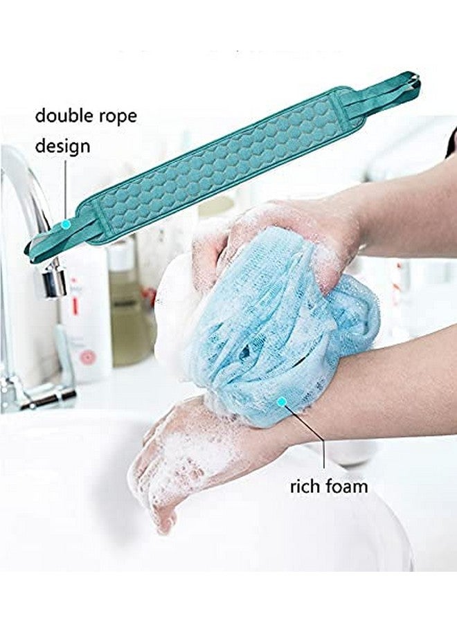 Six Sigma SIXSIGMA 3PCS Bathing Exfoliating Set Back Scrubber,Sponge Loofah Ball,Loofah Glove|Double Side Scrubbing Strap|Dead Skin Remove Body Scrubs for Men Women Skin Deep Cleaning (Random Color) (Pack of 1) - Image 5