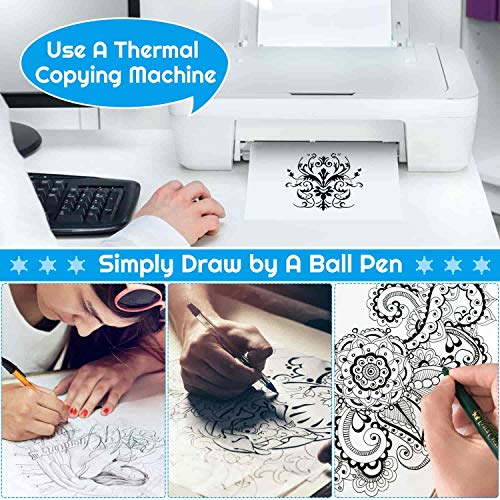 Audab 120 Sheets Tattoo Transfer Paper, Stencil Paper for Tattooing Printer, 8 1/4" x 11 3/4" - Image 3