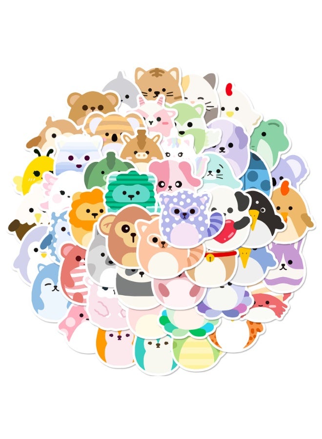NIBEMINENT 50 Pcs Simple Little Animal Deco Kit Waterproof Stickers, High Definition Printing Bright Colors, Suitable for Laptop Skateboard Luggage Water Bottle Guitar DIY - Image 1