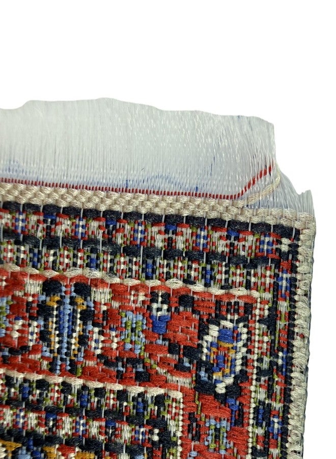 EMiEN 1PCS Exquisite Red Print Dollhouse Rug, DIY Dollhouse Decoration,1/12 Scale,Rectangle 6.7”x 3.9" Size,Carpeting Decor - Image 5