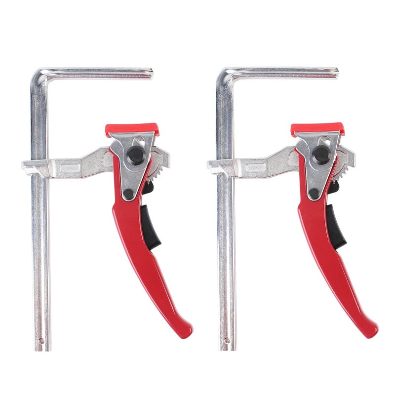 KETIPED 2 Pack Ratcheting Table Clamp Quick Saw Track Clamps Ratchet Guide Rail Quick Bar Clamp for MFT Table and Guide Rail SystemFClamps with 06 Clamping RangeMG040RD - Image 2