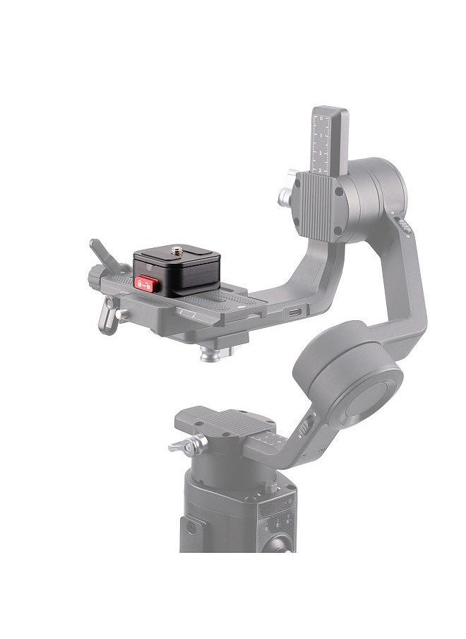 Generic - Quick Release Plate Tripod QR Plate Camera Mount Adapter Quick Setup Aluminum Alloy with 1/4 Inch Screw for DSLR Mirrorless Camera Tripod Gimbal Stabilizer - Image 1
