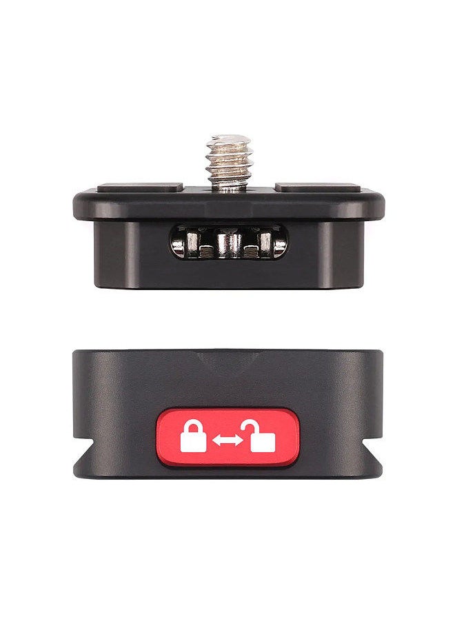 Generic - Quick Release Plate Tripod QR Plate Camera Mount Adapter Quick Setup Aluminum Alloy with 1/4 Inch Screw for DSLR Mirrorless Camera Tripod Gimbal Stabilizer - Image 1