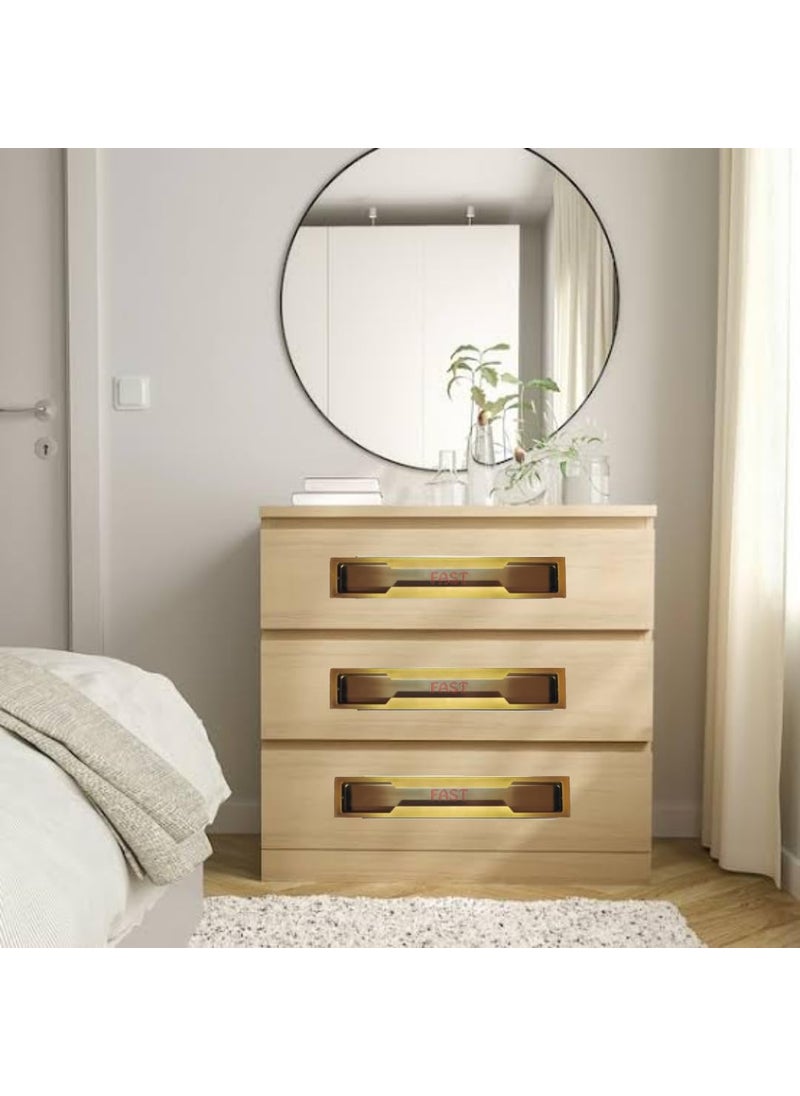 FAST FAST CSH01 Steel Brass Antique Concealed Sliding Door Handle for Wardrobe Cupboard Cabinet Doors Pull Move The Door Aside and Dresser Kitchen Drawers 12 Inch  - Image 5