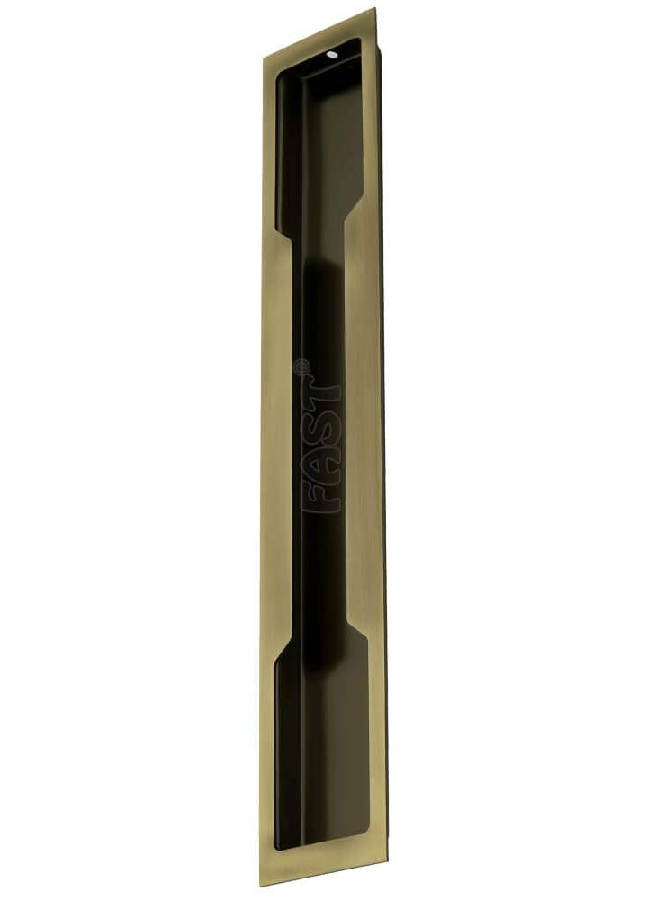 FAST FAST CSH01 Steel Brass Antique Concealed Sliding Door Handle for Wardrobe Cupboard Cabinet Doors Pull Move The Door Aside and Dresser Kitchen Drawers 12 Inch  - Image 3