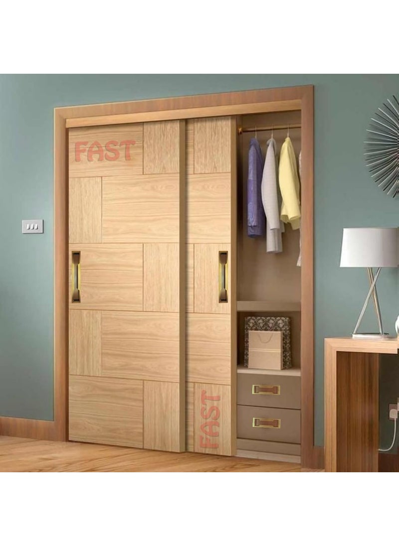 FAST FAST CSH01 Steel Brass Antique Concealed Sliding Door Handle for Wardrobe Cupboard Cabinet Doors Pull Move The Door Aside and Dresser Kitchen Drawers 12 Inch  - Image 4