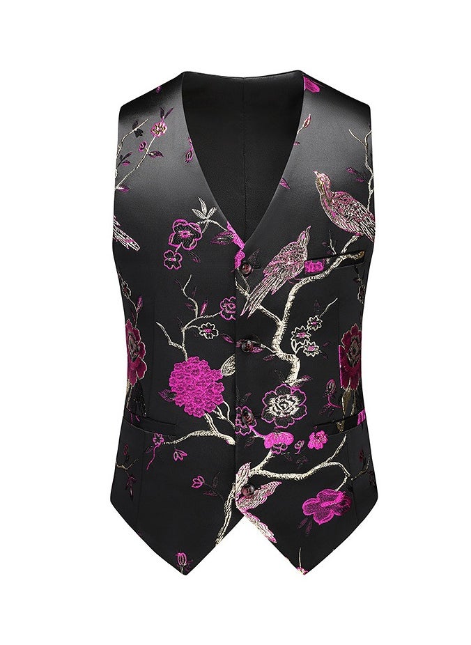 KUYING New Men's Hollowed Out Slim Fit Fashionable Plus Size suit Vest  - Image 1