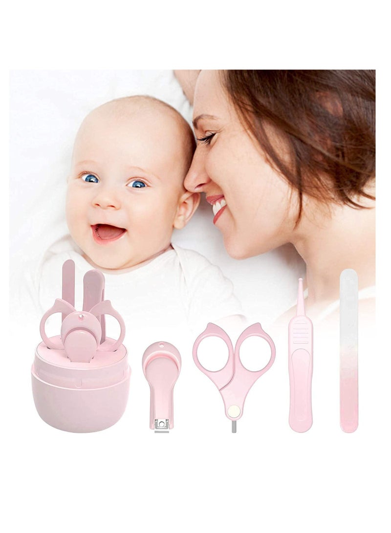 Baby Nail Clippers Kit, 4-in-1 Baby Grooming Kit with Cute owl Case, Baby Nail Clippers, Scissor, Nail File & Tweezer Baby Manicure Kit and Pedicure Kit for Newborn, Infant & Toddler - Image 1