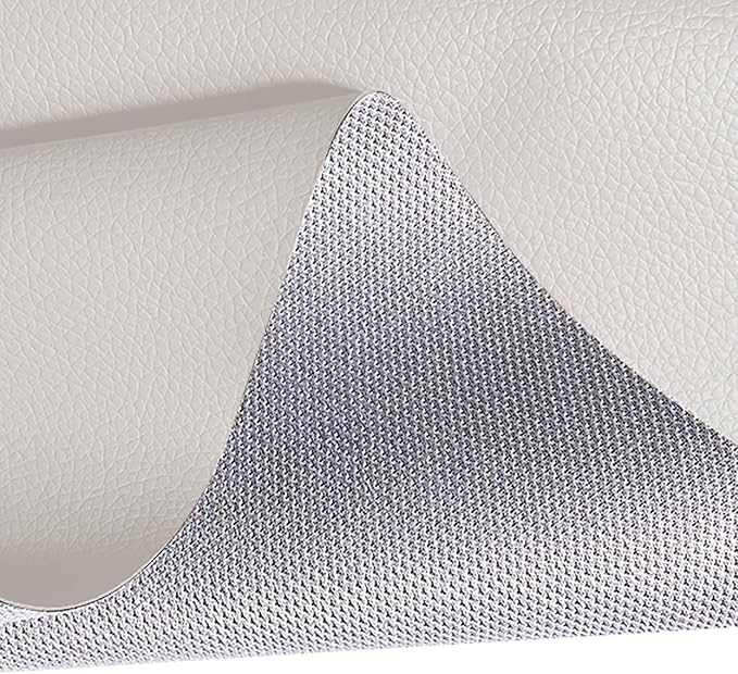 White Faux Leather Marine Vinyl Upholstery Fabric Waterproof Wear Resistant - Image 1