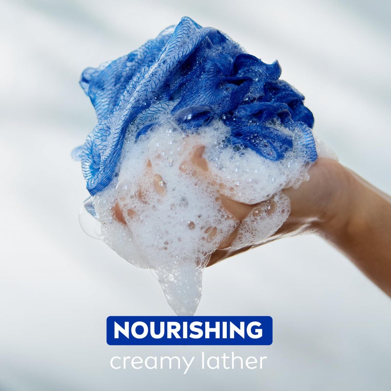 Nivea غسول الجسم من نيفيا بزبدة الشيا المغذية، زجاجة 20 أونصة سائلة + غسول الجسم من نيفيا برائحة الخوخ الأبيض والياسمين المنعشة، زجاجة 20 أونصة سائلة، مجموعة العناية بالبشرة مع بروفيتامين B5 وفيتامين E - Image 4