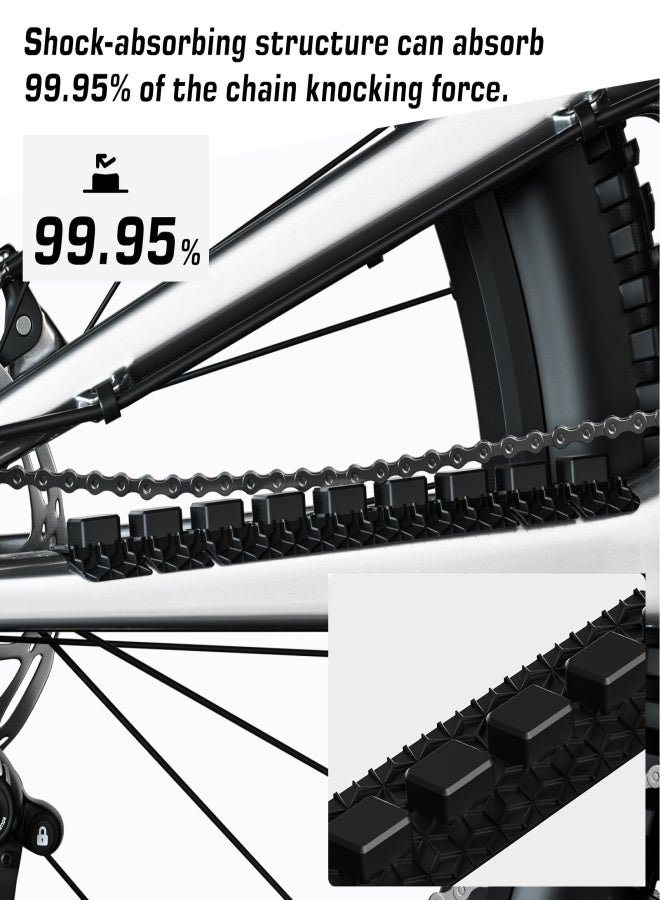 ENLEE Bike Frame Sticker Silicone Chain Protective Guard Sticker Bicycle Chainstay Protector Pad - Image 3