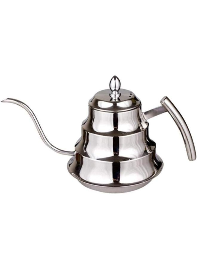Coffee Drip Gooseneck Pot Kettle Teapot Tea Kettle Coffee Stainless Steel Teapot Stainless Steel Gooseneck for Drip Coffee Drip Tea Kettle,Silver - Image 1